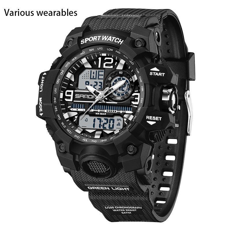 New Watch Trend Fashion Men's Student Teen Electronic Watch Waterproof Multi-functional Watch