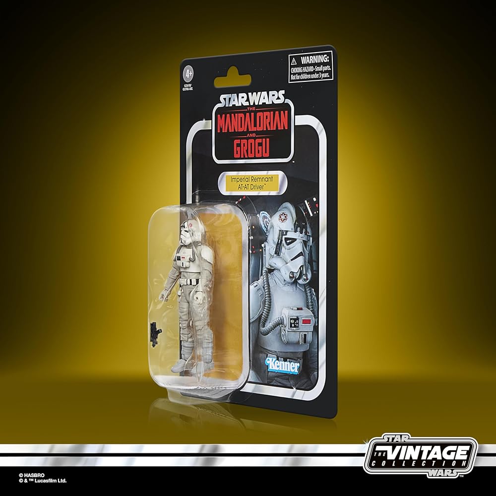 Hasbro Star Wars Vintage Collection Mandalorian Grogu Imperial Remnant AT-AT Driver Action Figure 9.5 cm