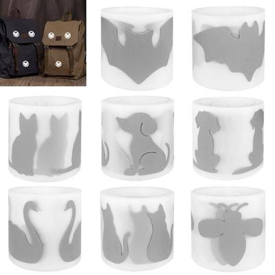 Серебряные светоотражающие ленты, термонакладки, набор животных, виниловая пленка, наклейки на одежду для домашних животных, термопресс, аппликация, сделай сам, утюг на переносе