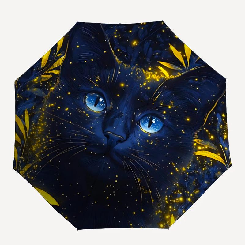 1PC Celestial Feline Automatic Open/close, All-Season Portable Folding Umbrella for Women & Men yy250919150