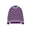 WE11DONE Свитер унисекс FW21 с большим логотипом, круглым вырезом, из шерсти и кашемира, фиолетовый WD-KO3-21-602-U-PP