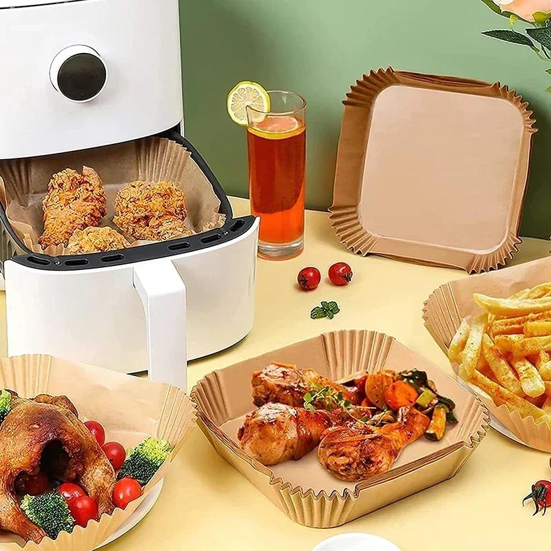 Paper Fryer Air 23 Cm Air Fryer Oven Paper Accessories Airfryer Baking Paper Extra Large Thickened Disposable Liner Square Round
