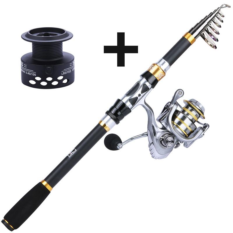 SOUGAYILANG Телескопическая удочка с металлической катушкой 13 + 1BB, спиннинговая катушка, удочка и комплект колес