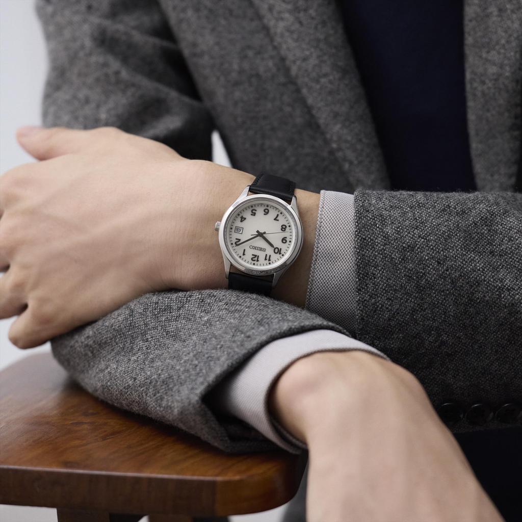 SEIKO SELECTION SBPX157 Серия S Солнечная Дата Кожаный Циферблат с Полной Люминесценцией Арабские Цифры Нержавеющая Сталь Парная Модель [Часы Seiko] Мужские Часы, Питание от Солнца, Календарь,