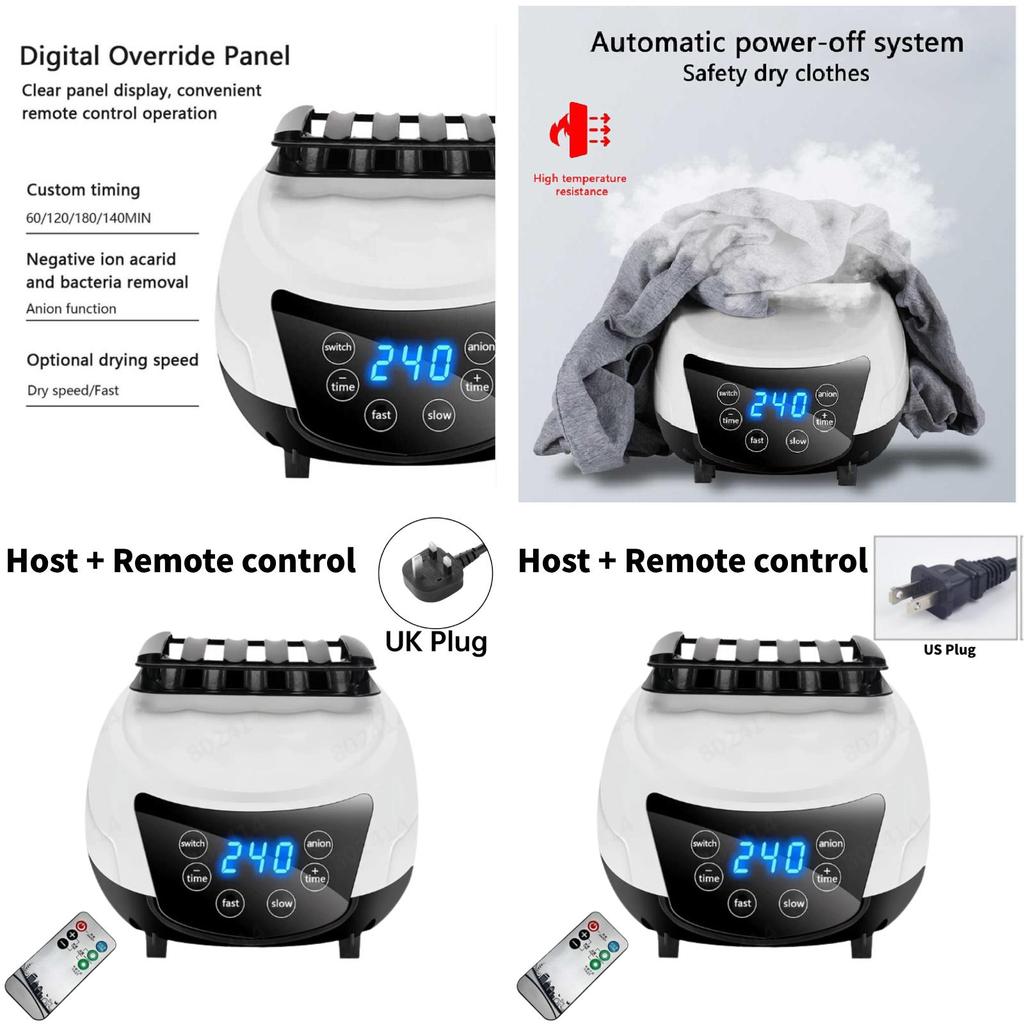 Портативная бытовая PTC сушилка с таймером и защитой от перегрева для общежитий