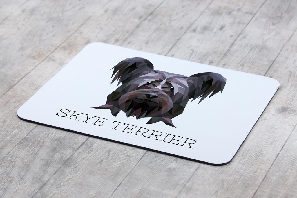 Skye Terrier -Geometryczna Podkładka Ze Zdjęciem I Napisem Pod Mysz Art-Dog