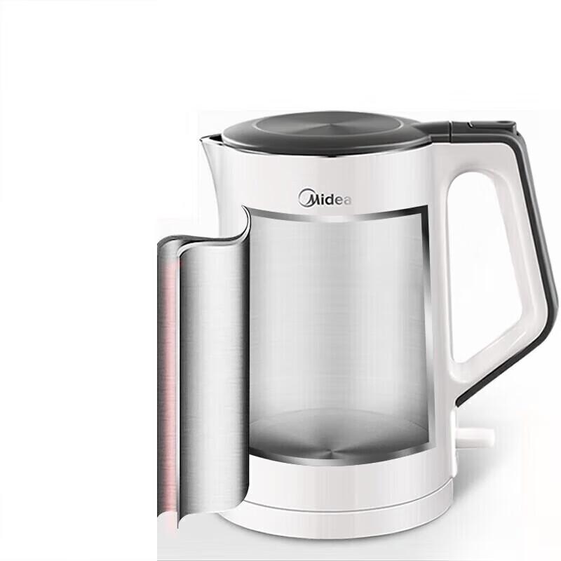 Midea Электрический чайник с двойными стенками, 1,5 л, защита от ожогов, штепсель CN (адаптер в комплекте)