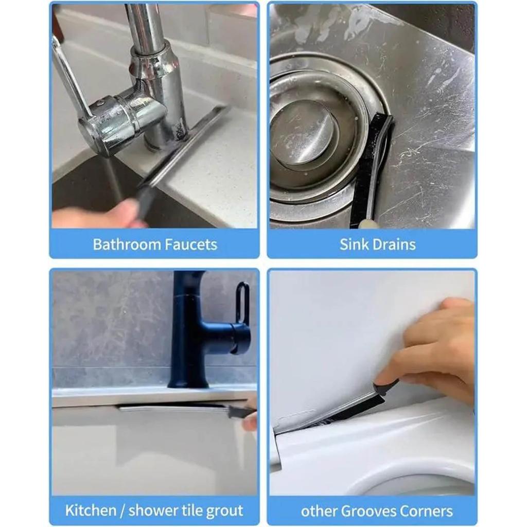 Многоцелевая щетка для чистки щелей с жесткой щетиной - Инструмент для глубокой очистки для домашнего использования - Универсальная, тонкая щетка для чистки труднодоступных мест - 4 шт.