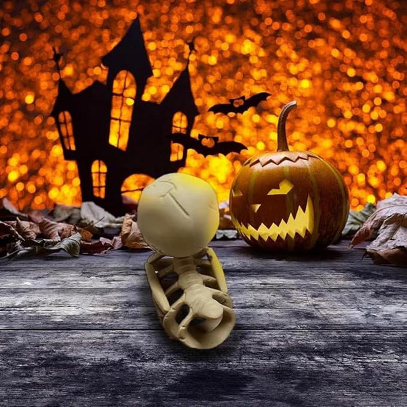 Декор в виде статуэтки скелета на Хэллоуин, реалистичная фигурка скелета утки, жуткие коллекционные украшения в виде утки, аксессуары для украшения автомобиля
