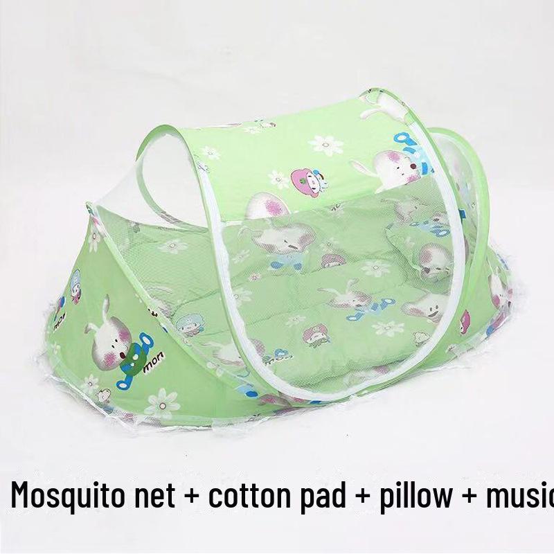 Комплект детской кроватки с москитной сеткой, спальным ковриком и подушкой (0-3 года)