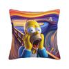 Pillow Case Funny SSimpsons The Scream Parody Custom  Pillow Cover For Wedding Party Home Decor Vintage Pillowcases