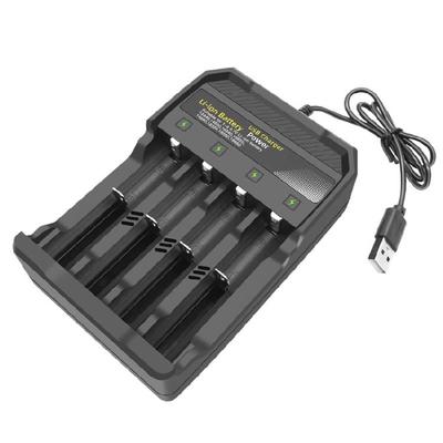 Автоматическое отключение 4-слотовый USB-адаптер для зарядки литиевых аккумуляторов Для элементов 10440 14500 16340 18500 Защита от обратного заряда Прочный дизайн
