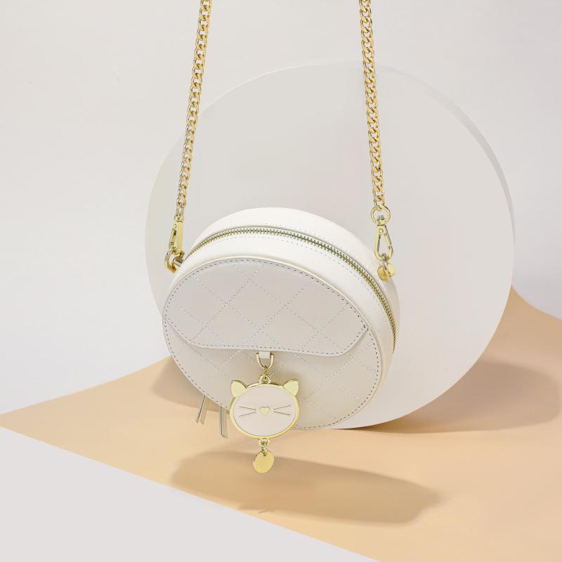 Женская сумка через плечо с крайней плотью Senior Sense Everything Маленькая круглая сумка Легкая роскошная сумка на плечо Модная сумка на цепочке