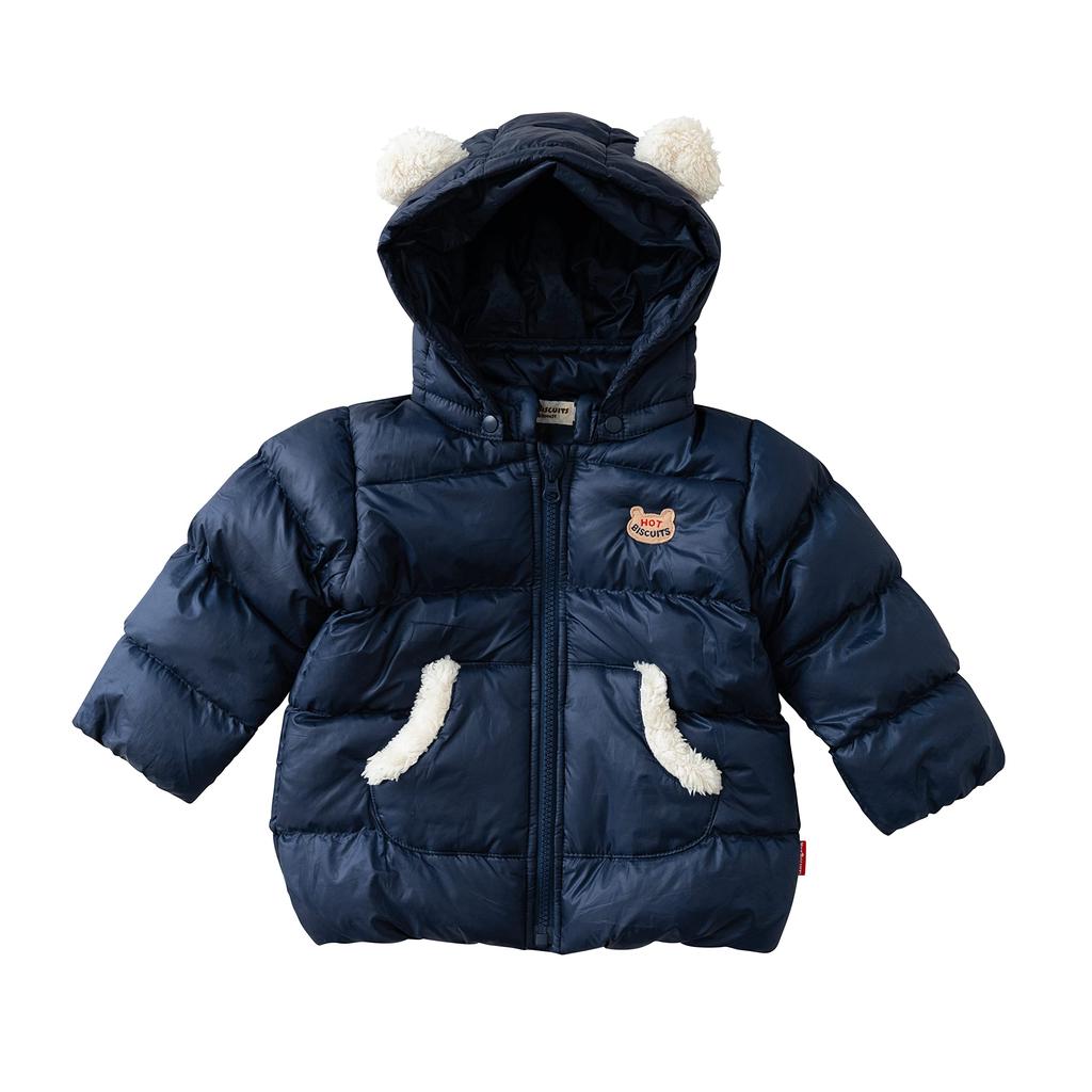 Miki House Hot Biscuits Gooseley Material Jumper, Kids' Baby Clothes, Boys and Girls, 80cm, Navy Blue, 73-3704-381