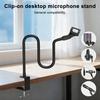 Gooseneck Microphone Arm Stand 360 Degree Flexibility Heavy Duty Desk Clamp Universal Mic Holder Clip