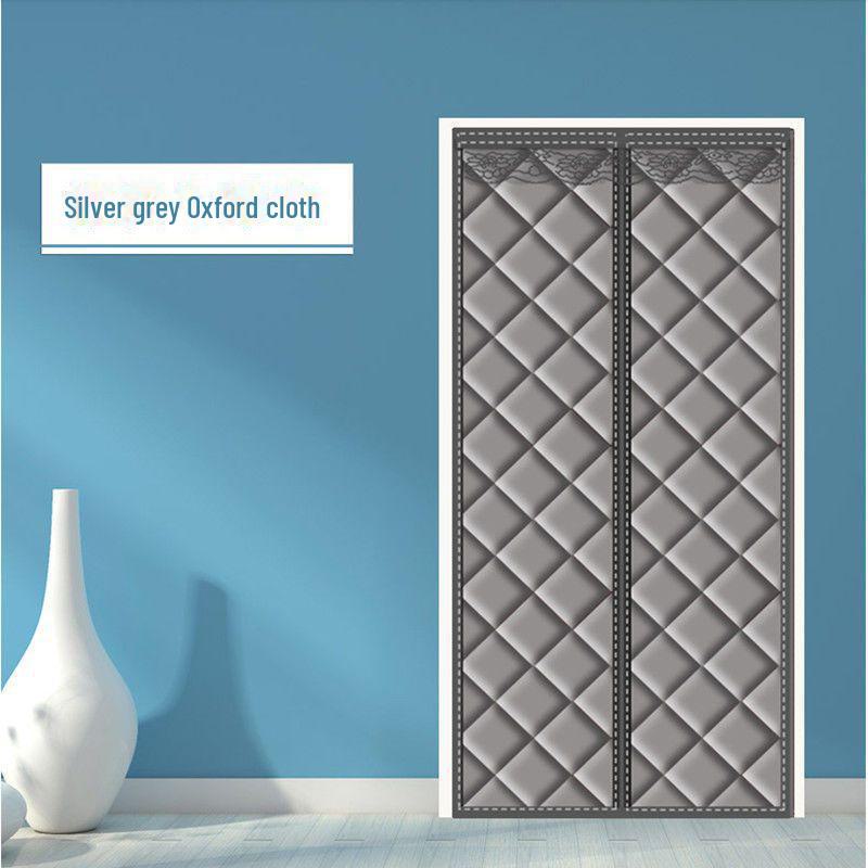 Зимняя хлопковая утепленная дверная штора - утолщенная, ветрозащитная, теплая