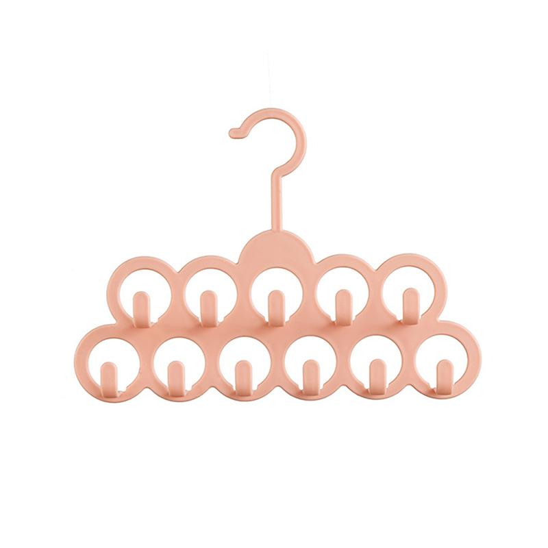 11Holes Bathroom Storage Rack Plastic Hanger Organizer Closet Space Saving Scarf Belt Tie Hat Towel Bag Purse Holder Dorm Room&