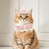 Princess Sweet Pet Scarf Knitted Hat For Cat Dog Soft Hand Woven Hat Cosplay Birthday Pet Costume Delicate Adjustable Pet Bibs