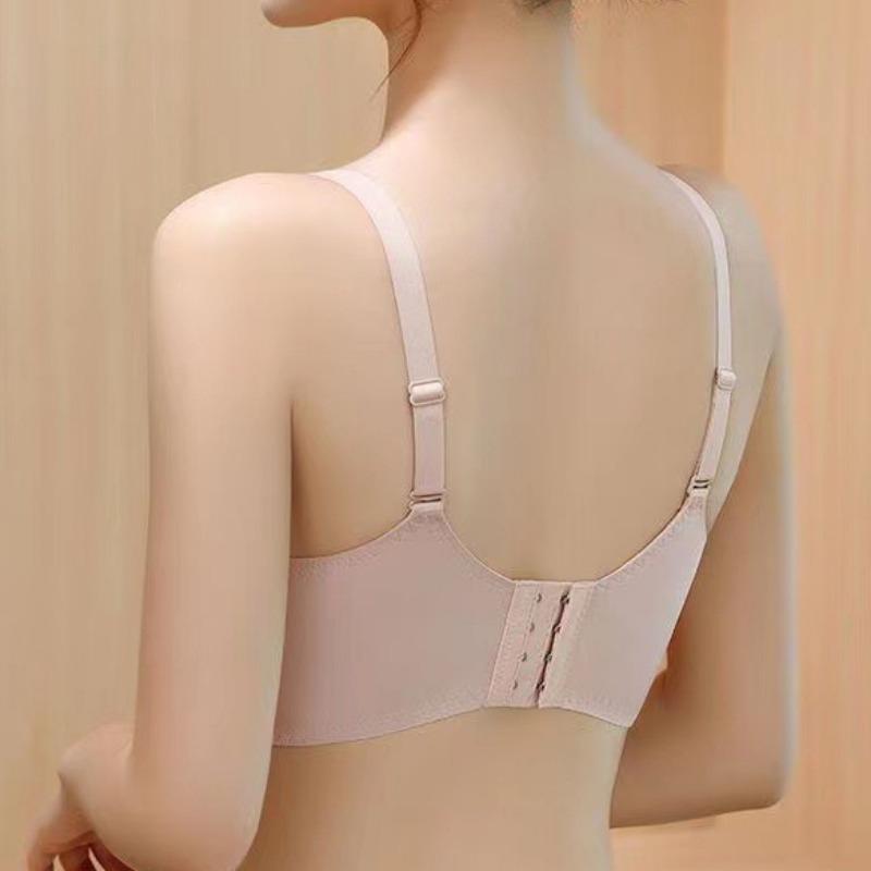 Дышащий бюстгальтер без стального кольца со сборками, нижнее белье, женский бюстгальтер с тонкими секциями
