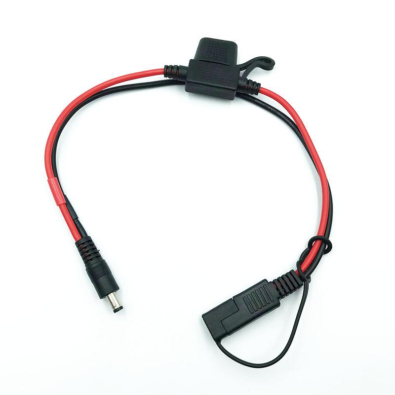 SAE Socket Port Waterproof To DC5.5X2.1 5521 Quick Connect Solar Panel Mount 16AWG SAE Cable for Solar Generator Battery Charger