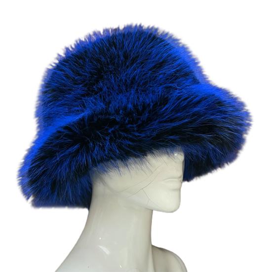 Yousheng Women Basin Hat Faux Fur Rich Colors Soft Thickened Fluffy Keep Warm Decorative Creative Design Bucket Hat Clothes Accessory