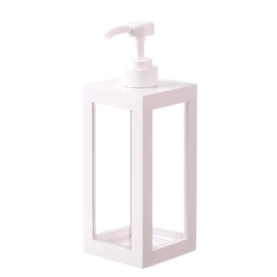 Pressed Lotion Bottles Square Shower Gel Dispensing Bottles Soapshower Gel Empty Storage Bottle for Bathroom