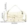 Elegant Bowknot Pu Leather Shoulder Bag for Women Versatile Crossbody Bags Satchel Handbag with Short Handle  Pink