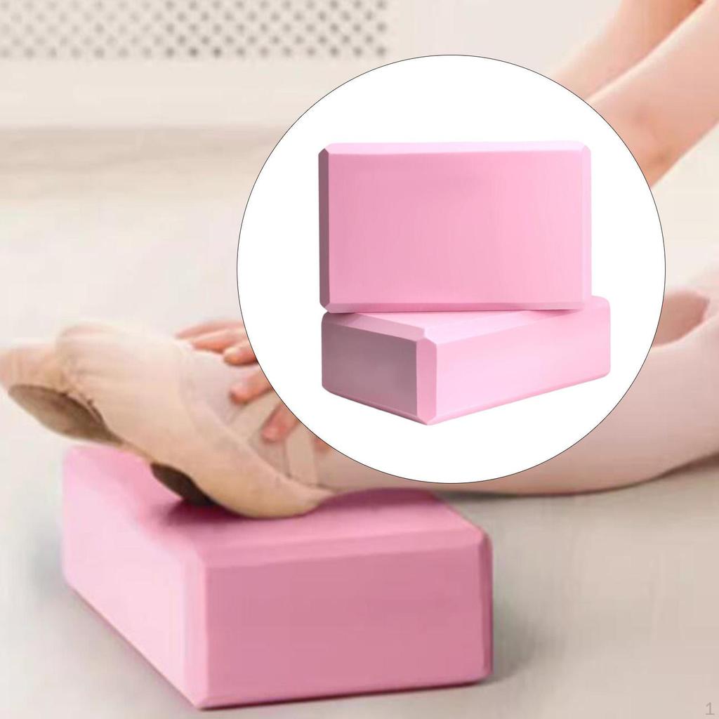 2 Pieces Yoga Blocks EVA Foam Anti Slip Soft Exercise Accessories for Gym Stretching