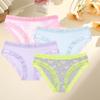 4PCS Women Cotton Printing Panties Seamless Lace Panties Low Rise Female Underwear Comfortable Sexy Lingerie Intimates Panties