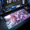 Fu xuan Коврик для мыши RGB Игровой коврик для мыши Большой светодиодный коврик Настольный коврик для ПК Светящийся коврик для мыши Большие коврики для клавиатуры Настольный ковер с подсветкой