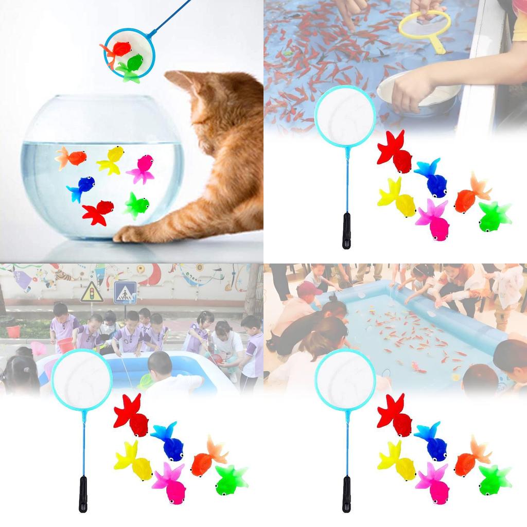 Реалистичная мягкая игрушка-золотая рыбка из ТПР для детей, красочная, для веселой игры в воде и обучения