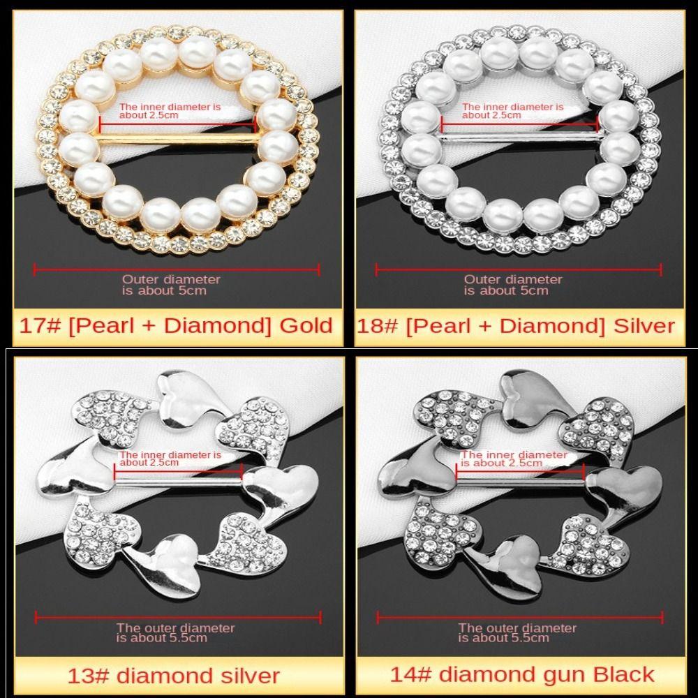Crystal Clothing Corner Hem Waist Buckles Scarf Buckle Pearl Shawl Scarf Clip for T-Shirt Party