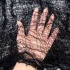Horror Halloween Decoration Black Gauze Artificial Spider Web For Haunted Halloween Party Home Decor Scary Skeleton Frame