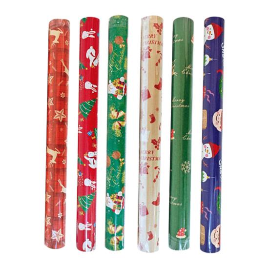 Рождественская оберточная бумага 16 футов/33 фута Олень Санта Клаус Обертка для подарков Рождественский колокольчик Рулон оберточной бумаги для праздничных подарков Угощения для вечеринок