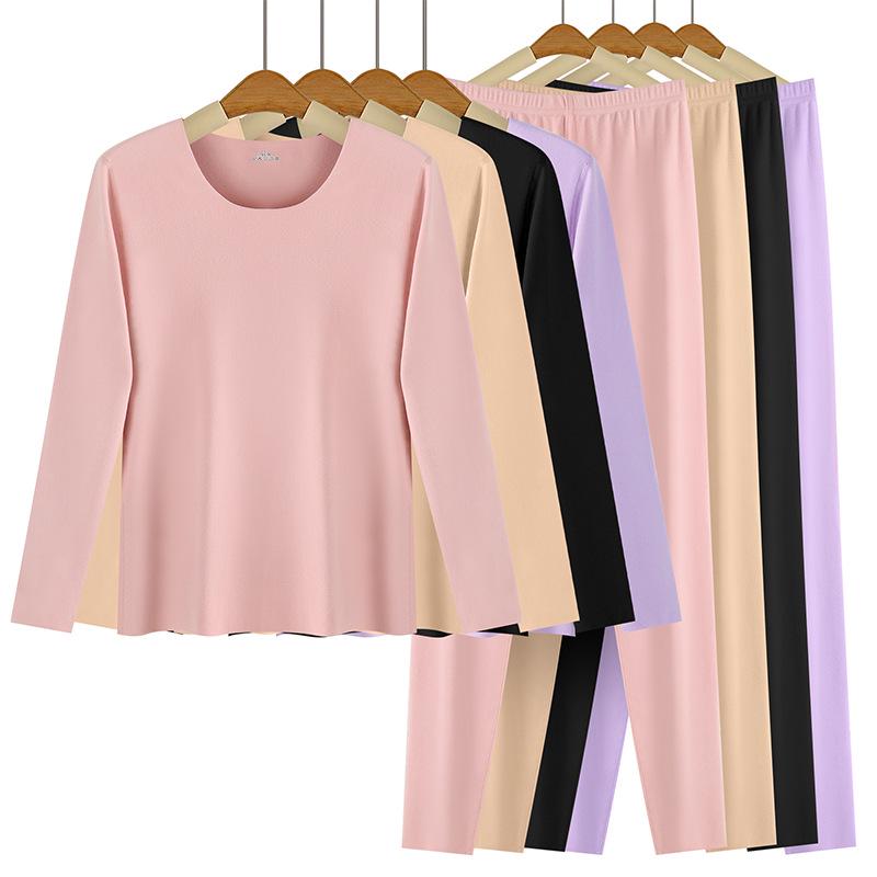 Немецкий бархатный бесшовный теплый женский термобелье комплект на осень и зиму