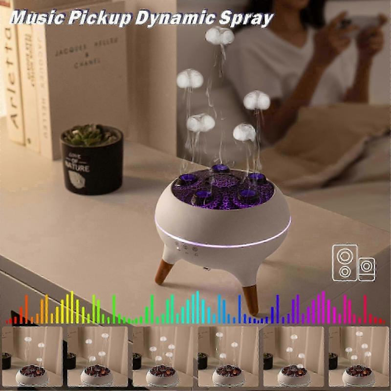 Dancing Jellyfish Essential Oil Diffuser, Unique Jellyfish Aromatherapy Humidifier with 7 LED Colors, Remote Control for Bedroom Office