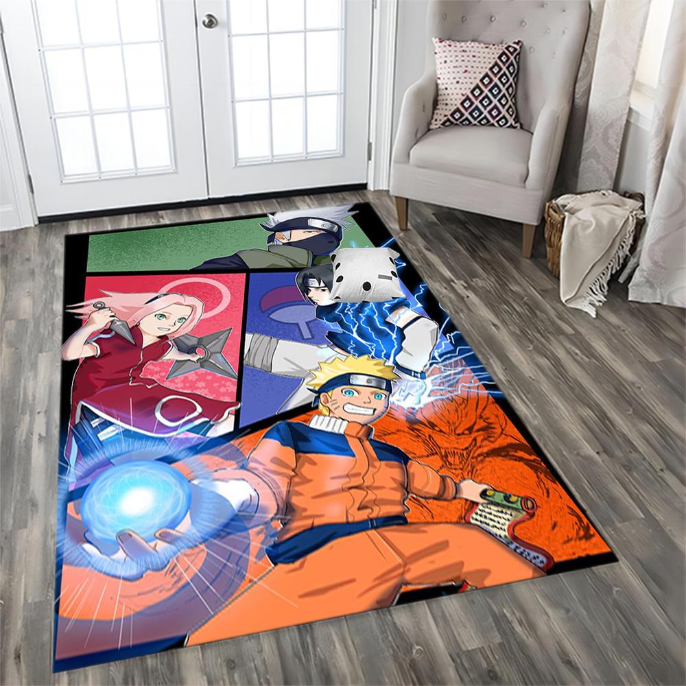 Naruto Team Seven Adventure rug for living rooms, bedrooms, home décor, and as gifts.