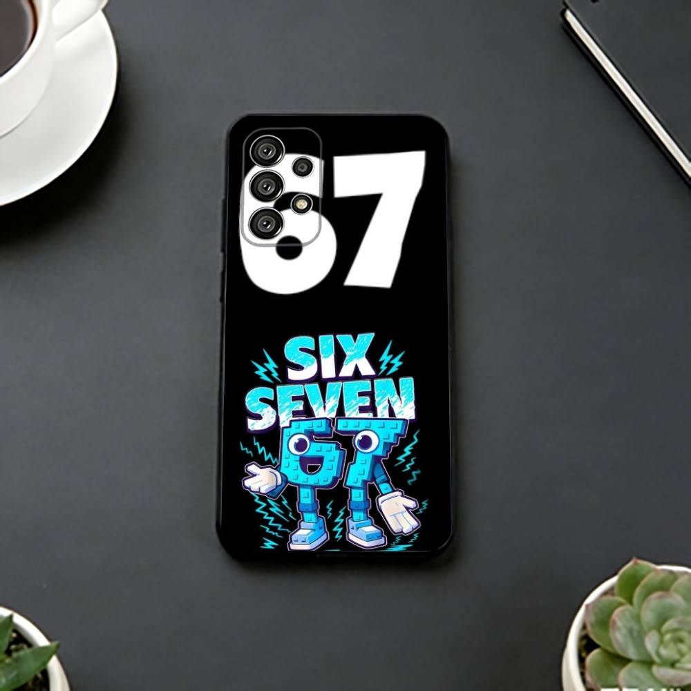Чехол для телефона Six S-Seven 67 для Samsung S25, S24, S21, S22, S23, S30, Ultra, S20, Plus, Fe, Мягкий силиконовый черный чехол