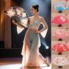 Flower Pattern Lace Hand Fan Foldable Vintage Hand Fan Creative Chinese Style Fan  Dance Party