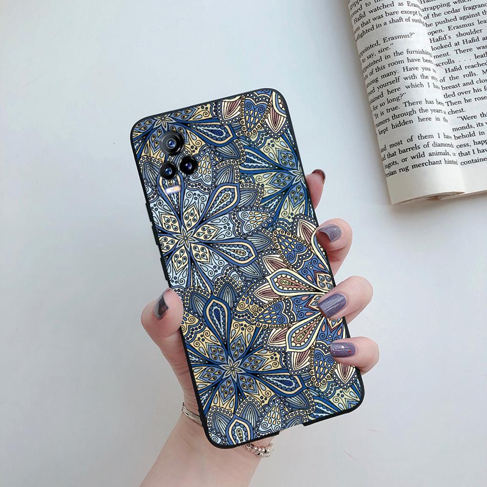 Чехол для Vivo V21e 2021 Кот Цветок Мягкий ТПУ Чехлы для Телефона Для Vivo V21 V 21 V 21e 4G 5G V2061 V2066 V2108 V2050 Задняя Крышка Fundas