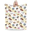 Crayon Shin chan Knitted Blanket Cartoon Flannel Throw Blankets Summer Air Conditioning Personalised Soft Warm Bedspread