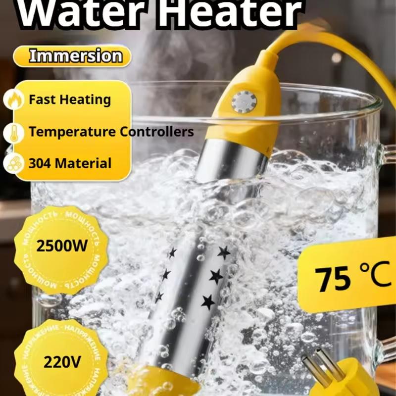 Нагреватель для бассейна Водяной нагреватель Бойлер Плавательный Солнечный Ванна Погружной Портативный Горячий Быстрый Автоматическое отключение Интеллектуальный 1500 Вт/2000 Вт