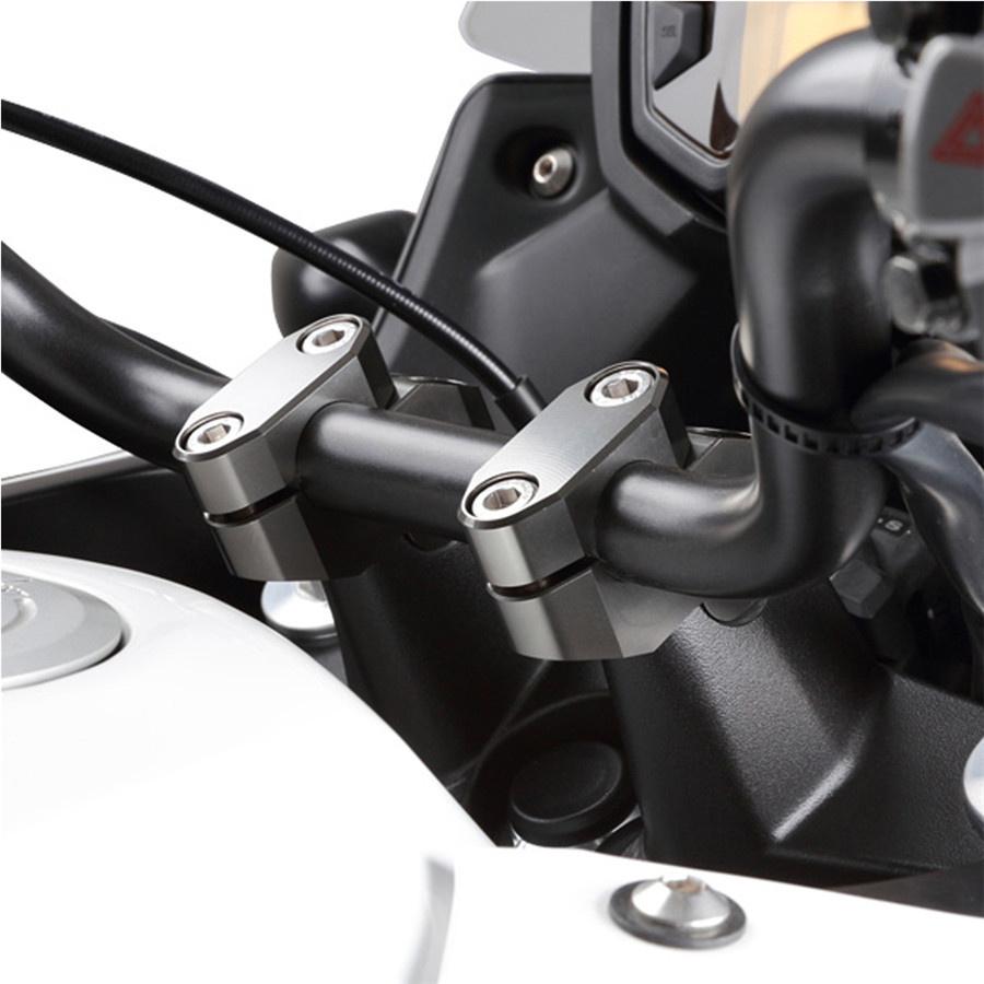 1Pair 7/8" Motorcycle Extension Back Moved Up Handlebar Risers Black Aluminum