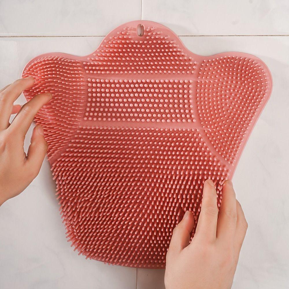 Extra-Large Back Scrubber Suction Cup Exfoliating Foot Brush stable Foot Massage Pad Shower