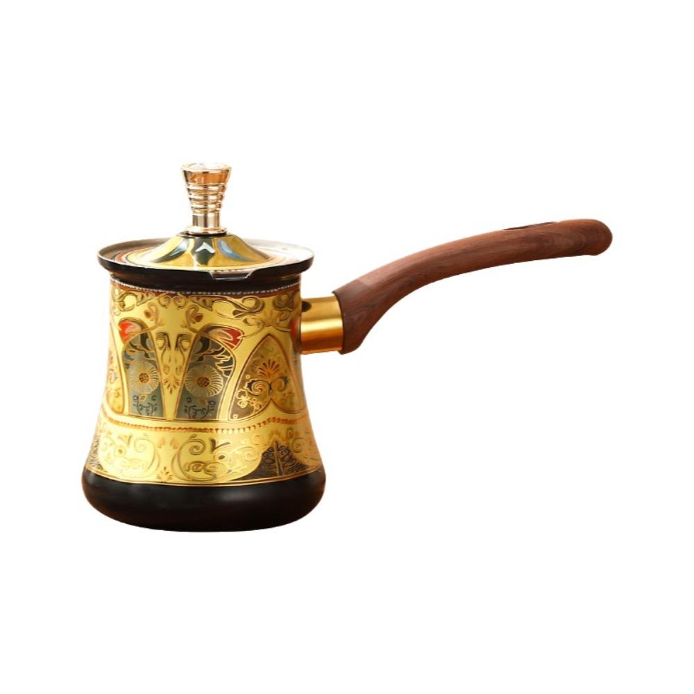 Турка с длинной ручкой из нержавеющей стали, подогреватель для масла, котел для растапливания шоколада, кофейный аксессуар