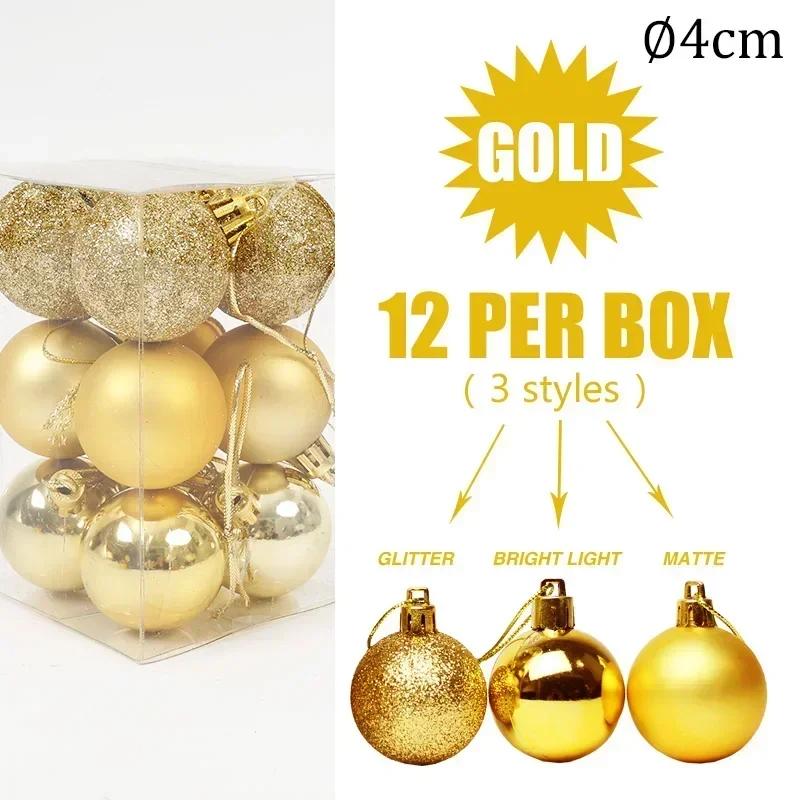 Рождественский шар для украшения елки, подвесной кулон, золотые, красные, серебряные, синие шары, товары для украшения дома, вечеринки, Рождества своими руками