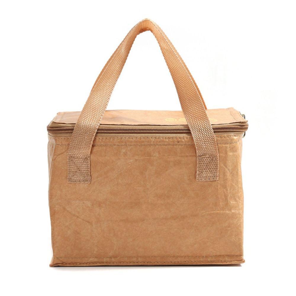 Breakfast Organizer Tote Canvas Lunch Bag Food Hand Bags Waterproof Lunch Bag Kraft Paper Bags
