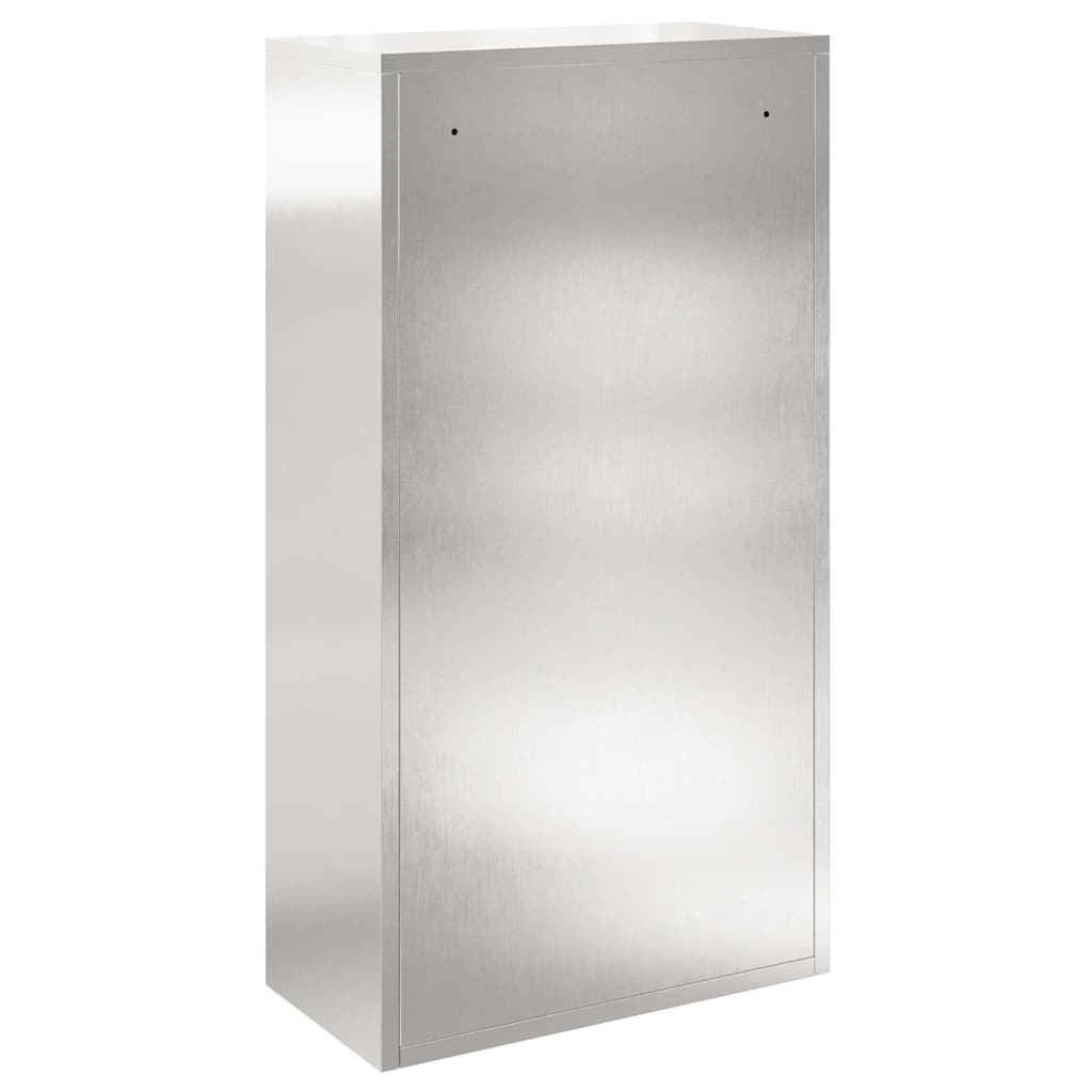 Parcel Drop Box with Storage Silver 44 x 22 x 82 cm Stainless Steel