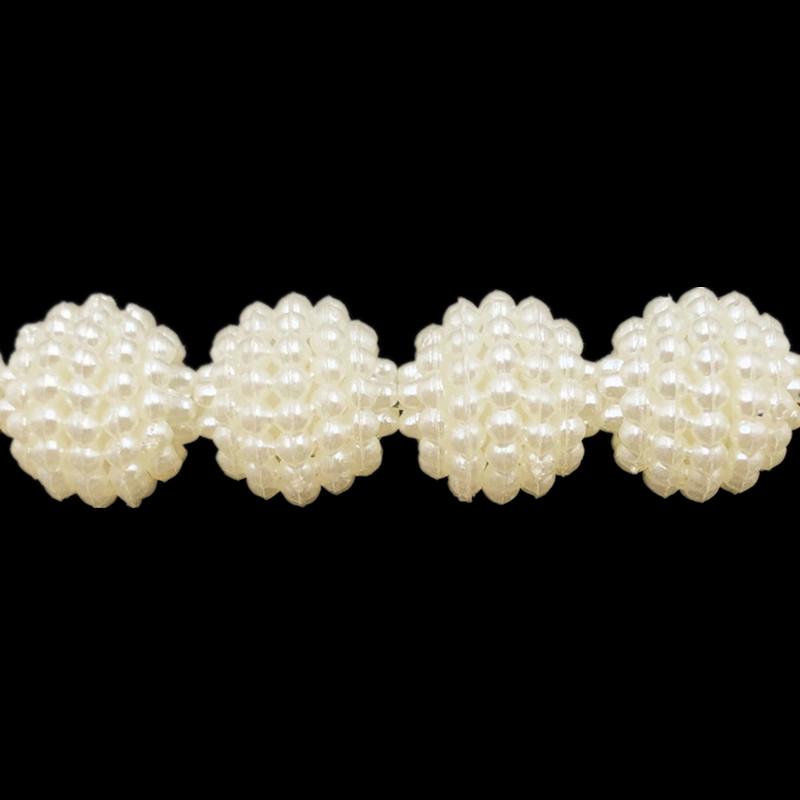 Imitation Pearl Wholesale DIY Crafts Handmade Material Jewelry Accessories Round Beige Loose Beads Findings Bayberry Ball For Jewelry Making Acrylic