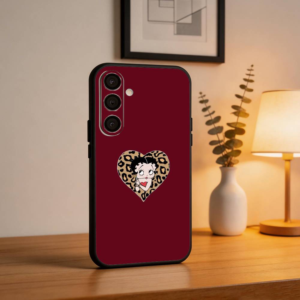 B-Betty Cute B-Boop  Phone Case For Samsung  A73,A21s,A22,A31,A32,A52,A53,A71,A80,Soft Black Shell